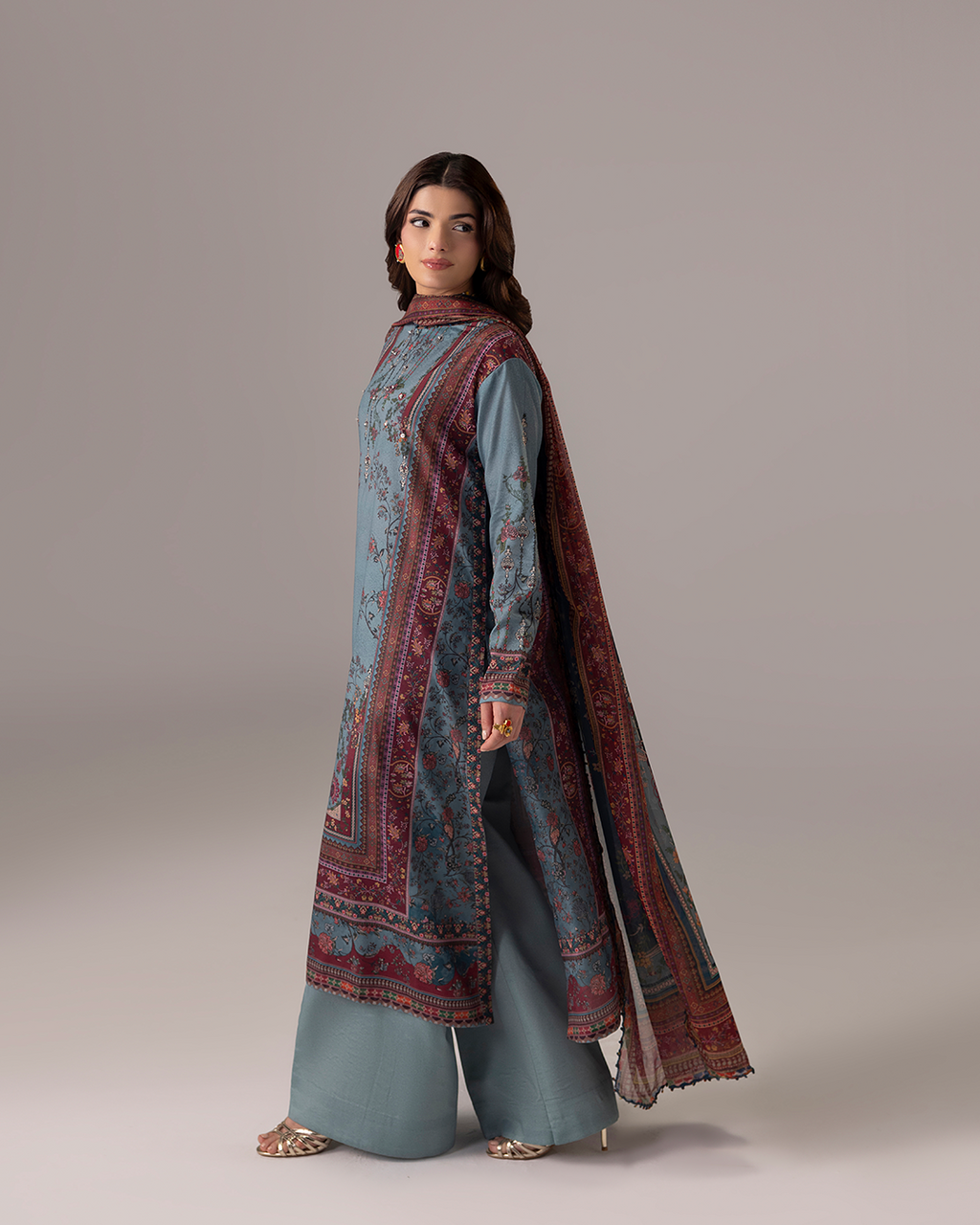 Coeur- Stitched Printed 3 Piece